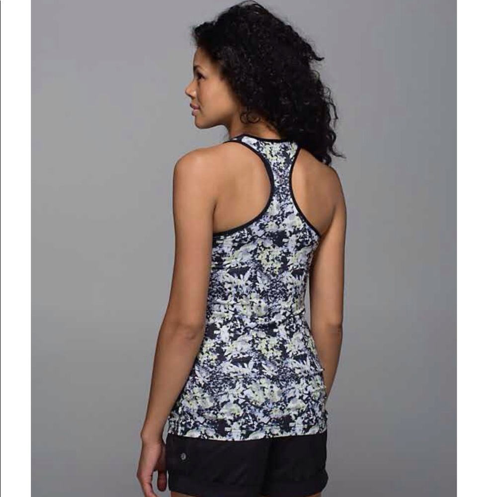 Lululemon Cool Racerback Crosscourt Petal Black - Picture 2 of 4